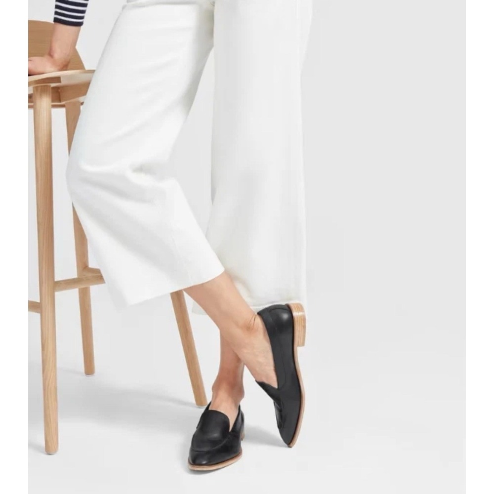 EVERLANE The Modern loafer shoes slip on almond toe black leather women's 9.5